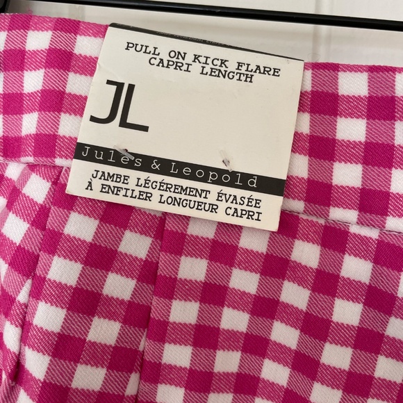 Pink Gingham capri stretch pants - Picture 4 of 10